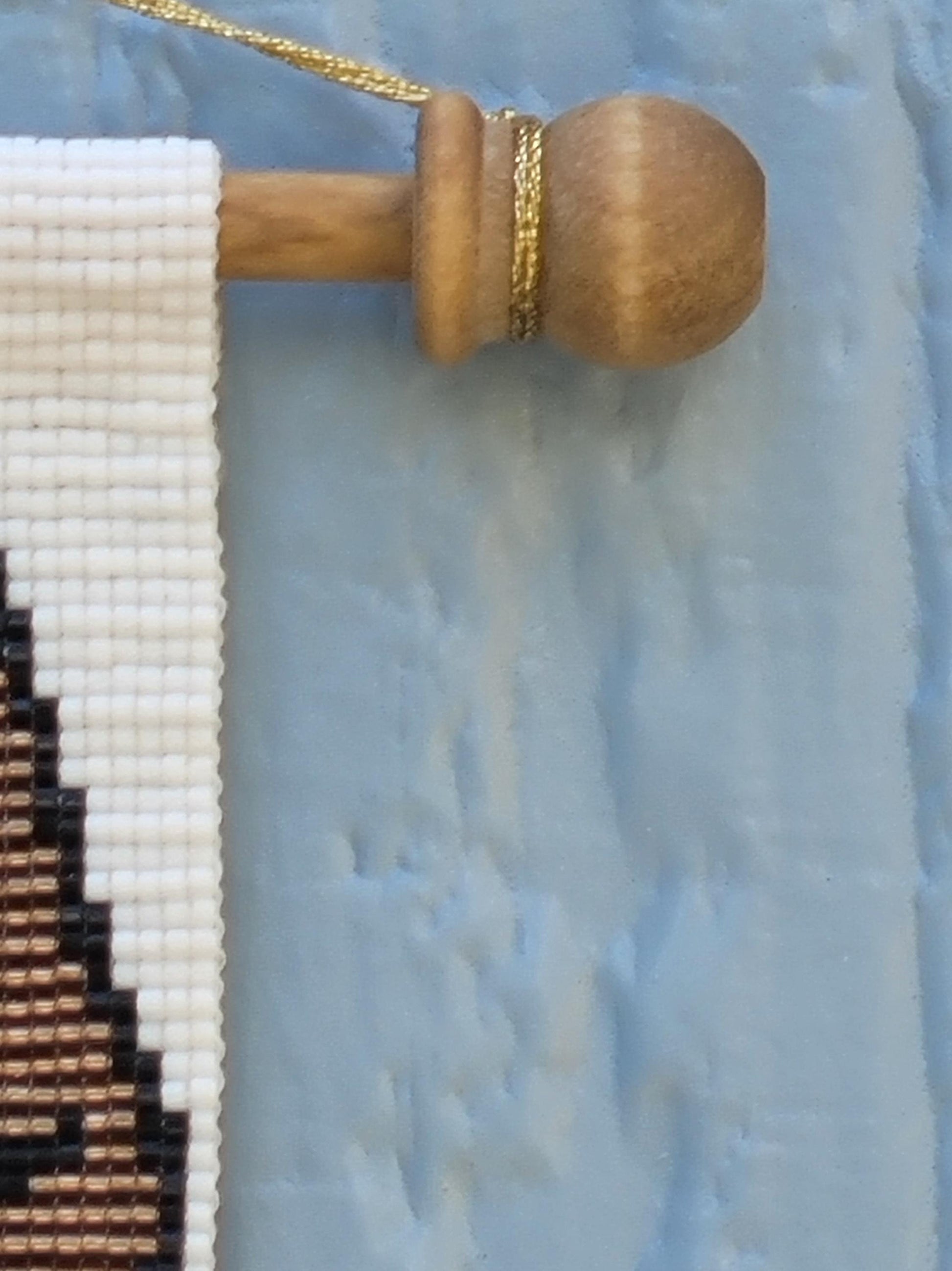 Body Positivity Handmade beaded tapestry, Includes walnut tapestry rod, Unique, textured art, Approx. 6x4 inches, Bead Work, Wall Art,