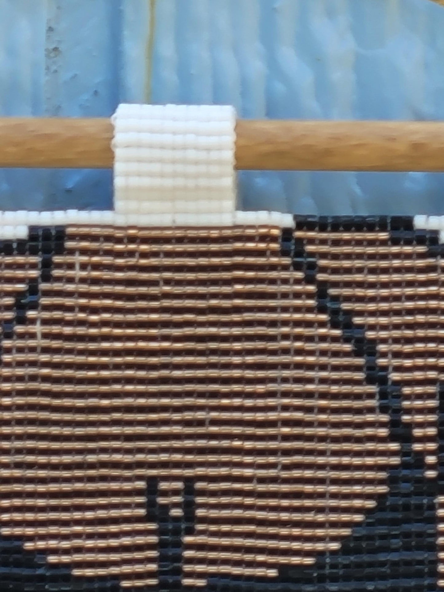 Body Positivity Handmade beaded tapestry, Includes walnut tapestry rod, Unique, textured art, Approx. 6x4 inches, Bead Work, Wall Art,