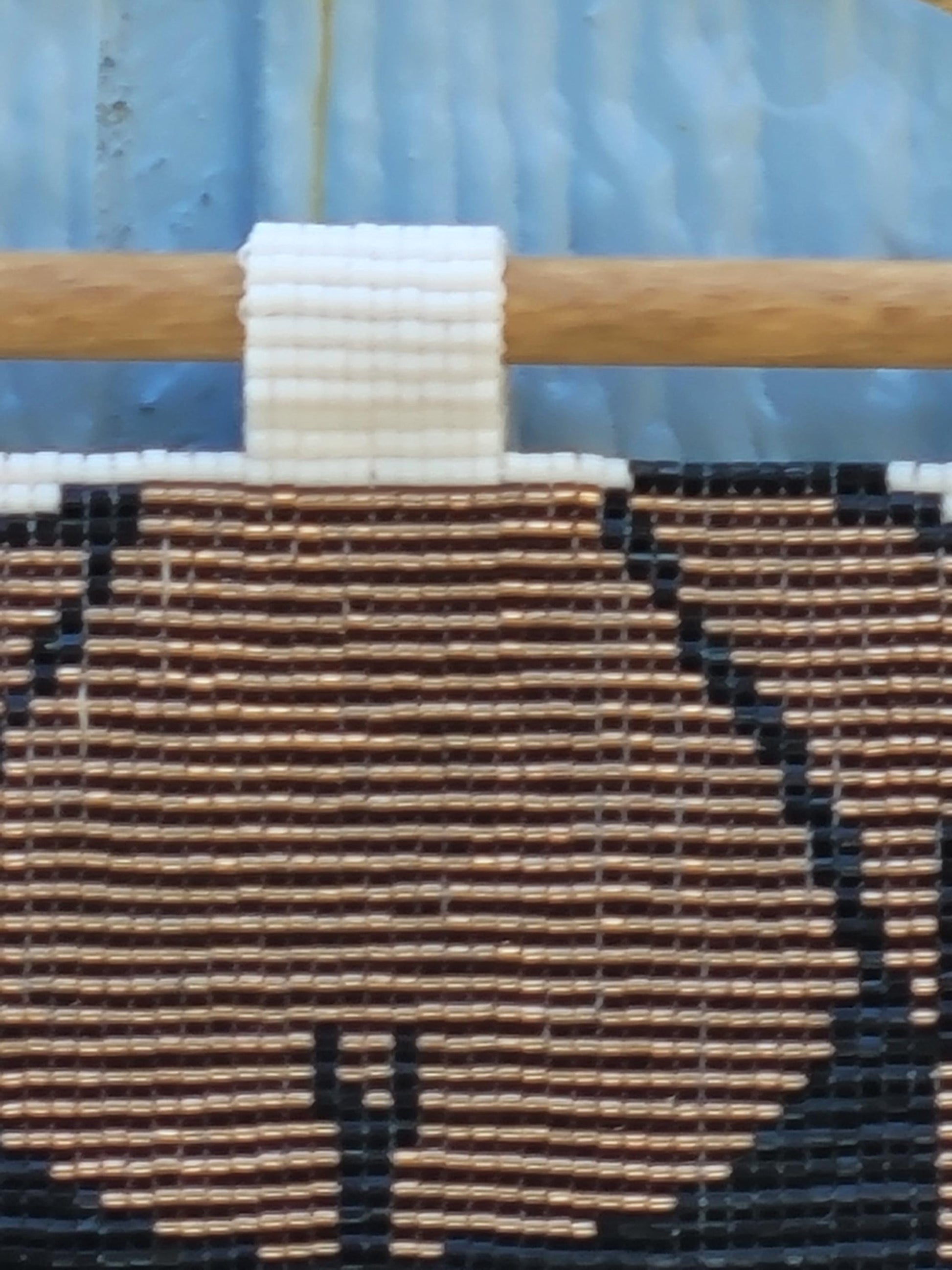 Body Positivity Handmade beaded tapestry, Includes walnut tapestry rod, Unique, textured art, Approx. 6x4 inches, Bead Work, Wall Art,