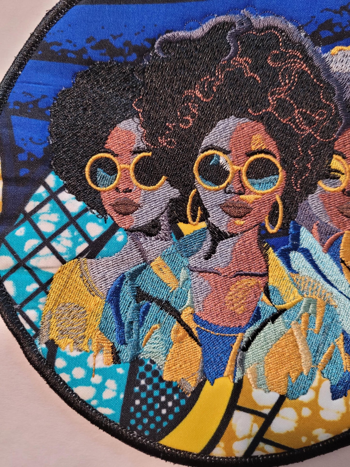 African American Black Sisters Patch, Abstract, Black Girl Magic, Afrocentric Patches, Afro Woman Sew-on Patch, Patches for the Culture