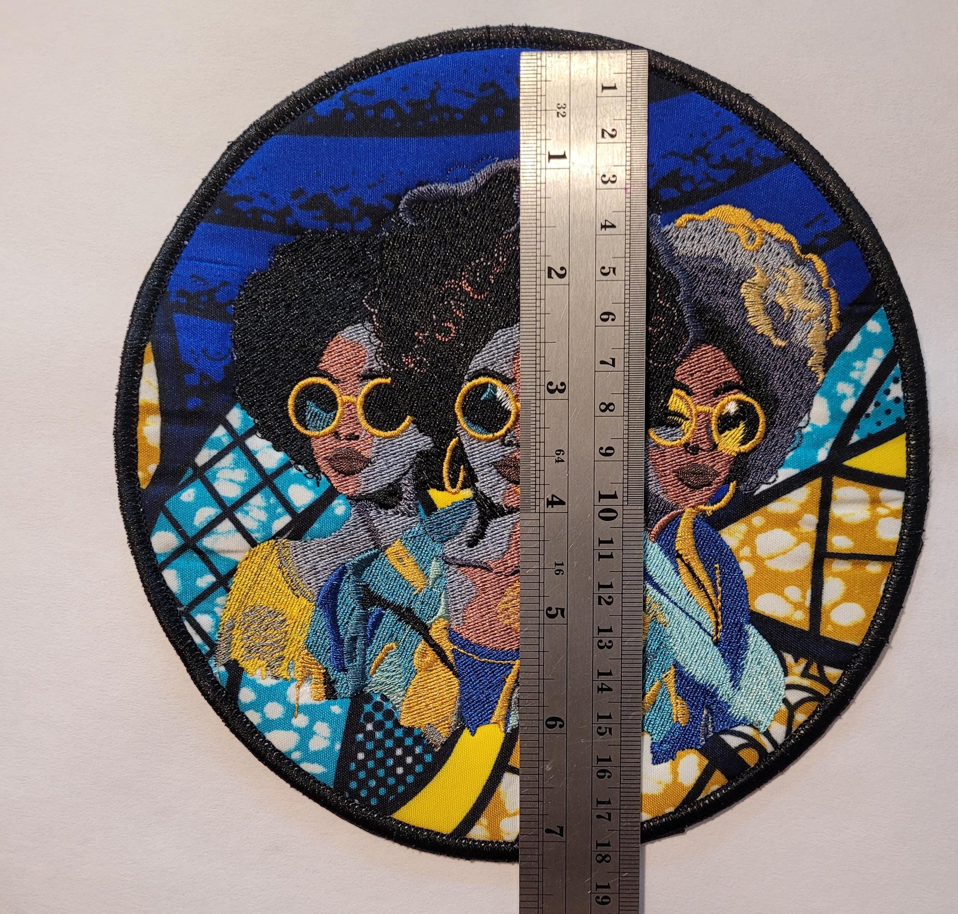 African American Black Sisters Patch, Abstract, Black Girl Magic, Afrocentric Patches, Afro Woman Sew-on Patch, Patches for the Culture