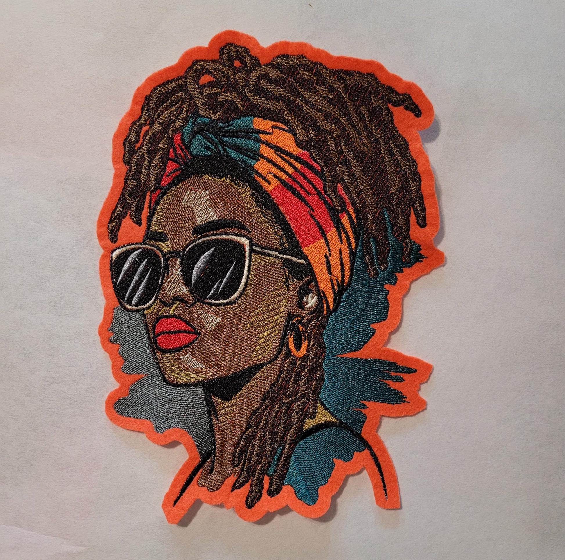Loc'd Hair Patches, Abstract and Vibrant Soulful Patches, Afro Queen Patch, Crown of Locs, Rooted, Radiant, Loc'd in Power, Black & Bold