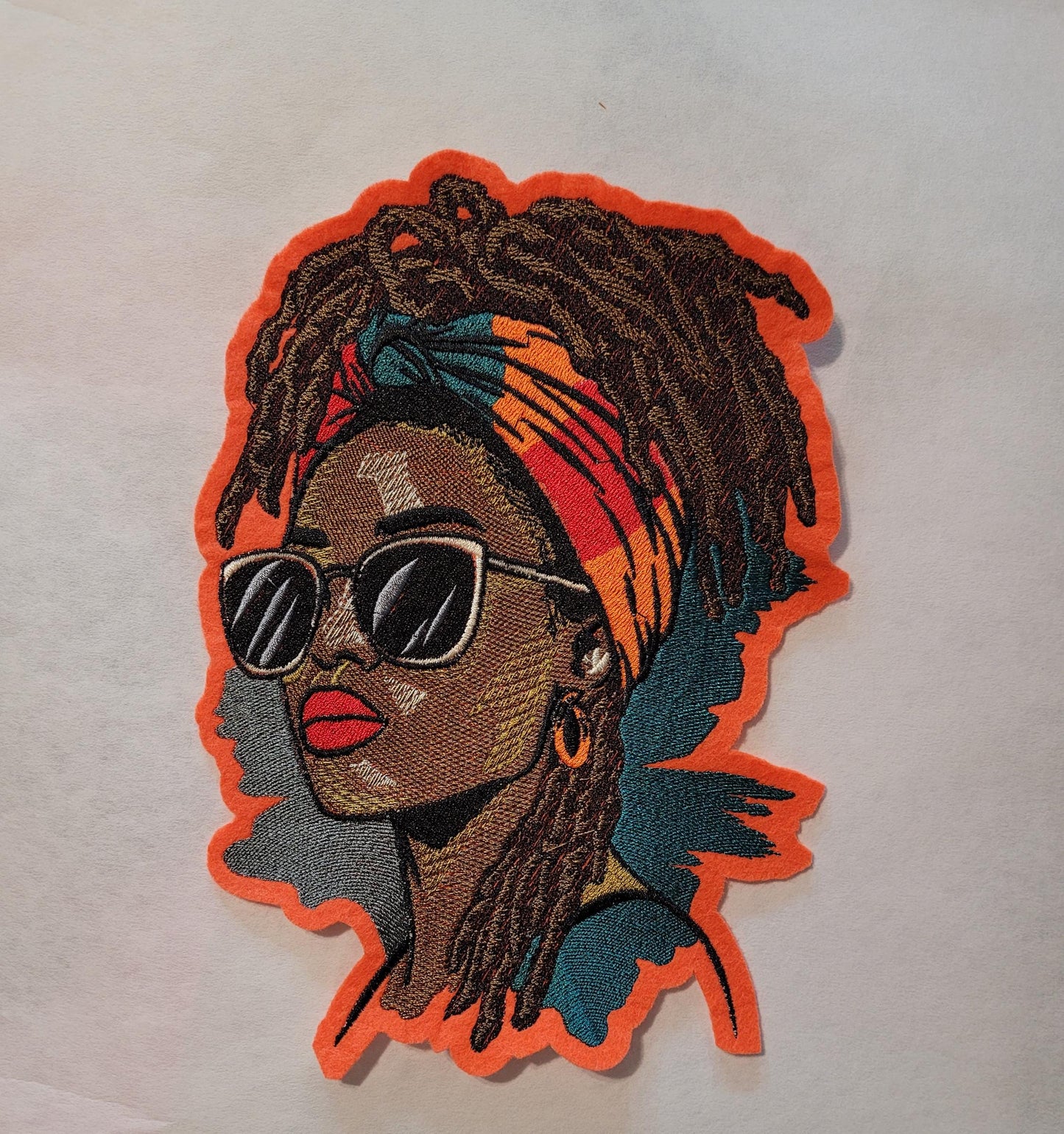 Loc'd Hair Patches, Abstract and Vibrant Soulful Patches, Afro Queen Patch, Crown of Locs, Rooted, Radiant, Loc'd in Power, Black & Bold