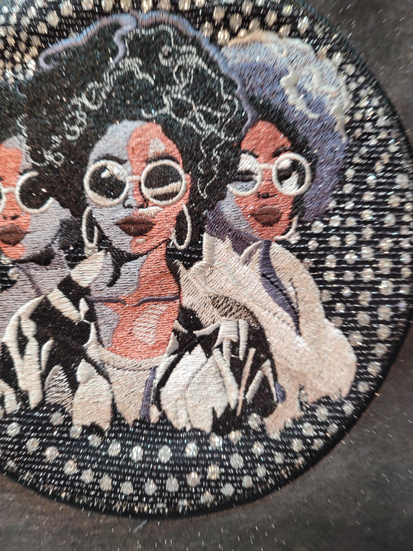 African American Black Sisters Patch, Abstract, Black Girl Magic, Afrocentric Patches, Afro Woman Sew-on Patch, Patches for the Culture