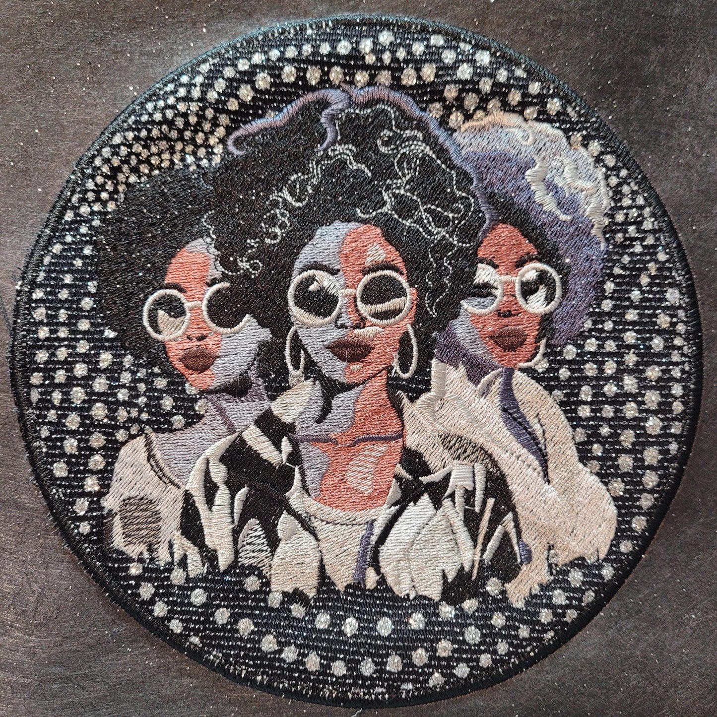 African American Black Sisters Patch, Abstract, Black Girl Magic, Afrocentric Patches, Afro Woman Sew-on Patch, Patches for the Culture