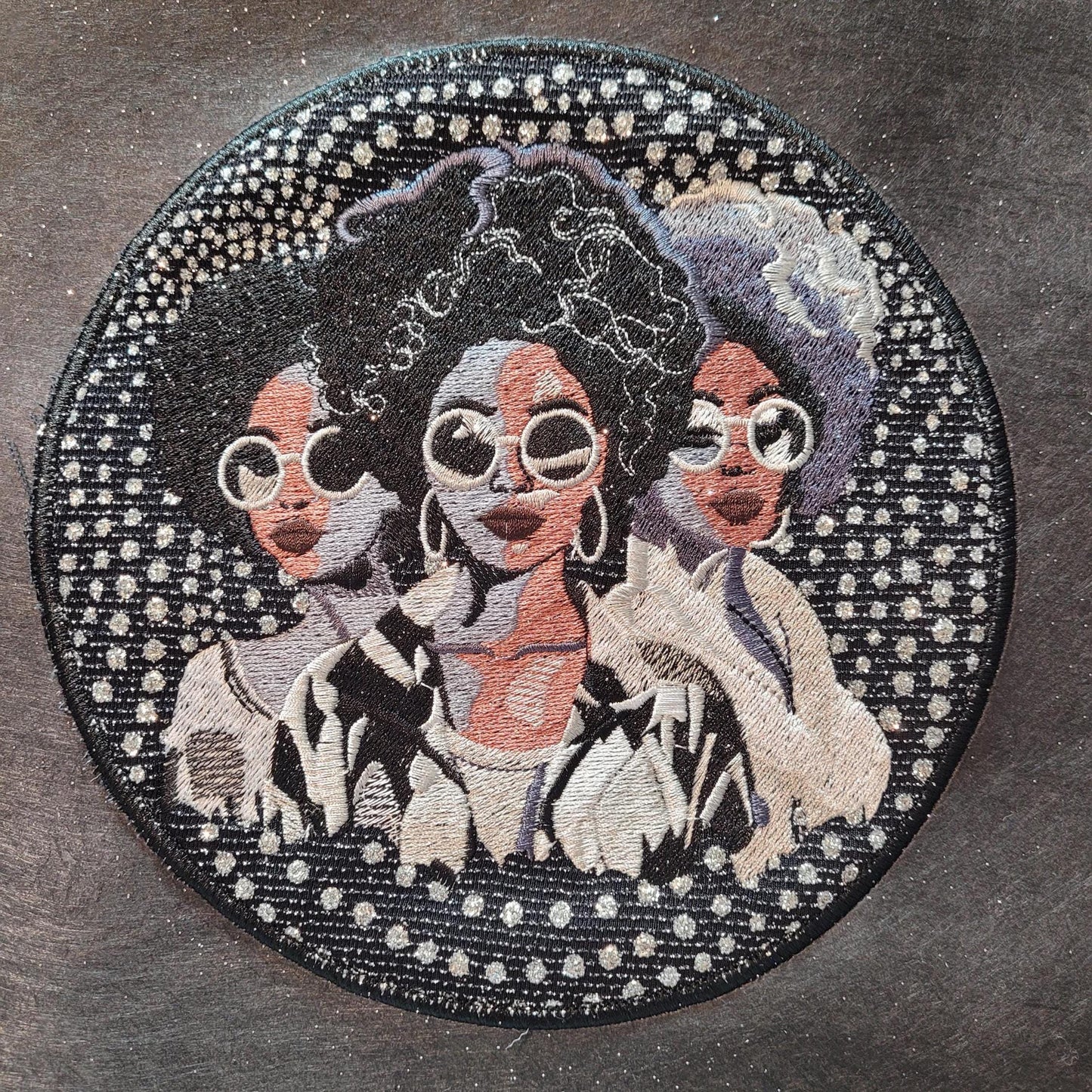 African American Black Sisters Patch, Abstract, Black Girl Magic, Afrocentric Patches, Afro Woman Sew-on Patch, Patches for the Culture