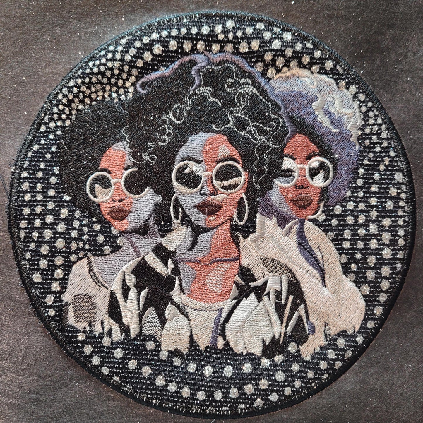 African American Black Sisters Patch, Abstract, Black Girl Magic, Afrocentric Patches, Afro Woman Sew-on Patch, Patches for the Culture