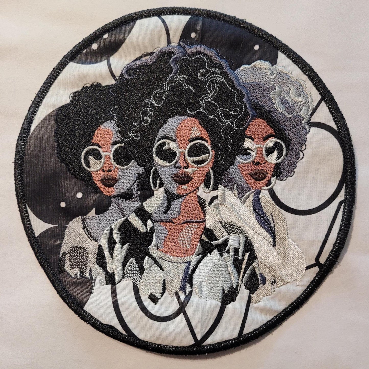 African American Black Sisters Patch, Abstract, Black Girl Magic, Afrocentric Patches, Afro Woman Sew-on Patch, Patches for the Culture