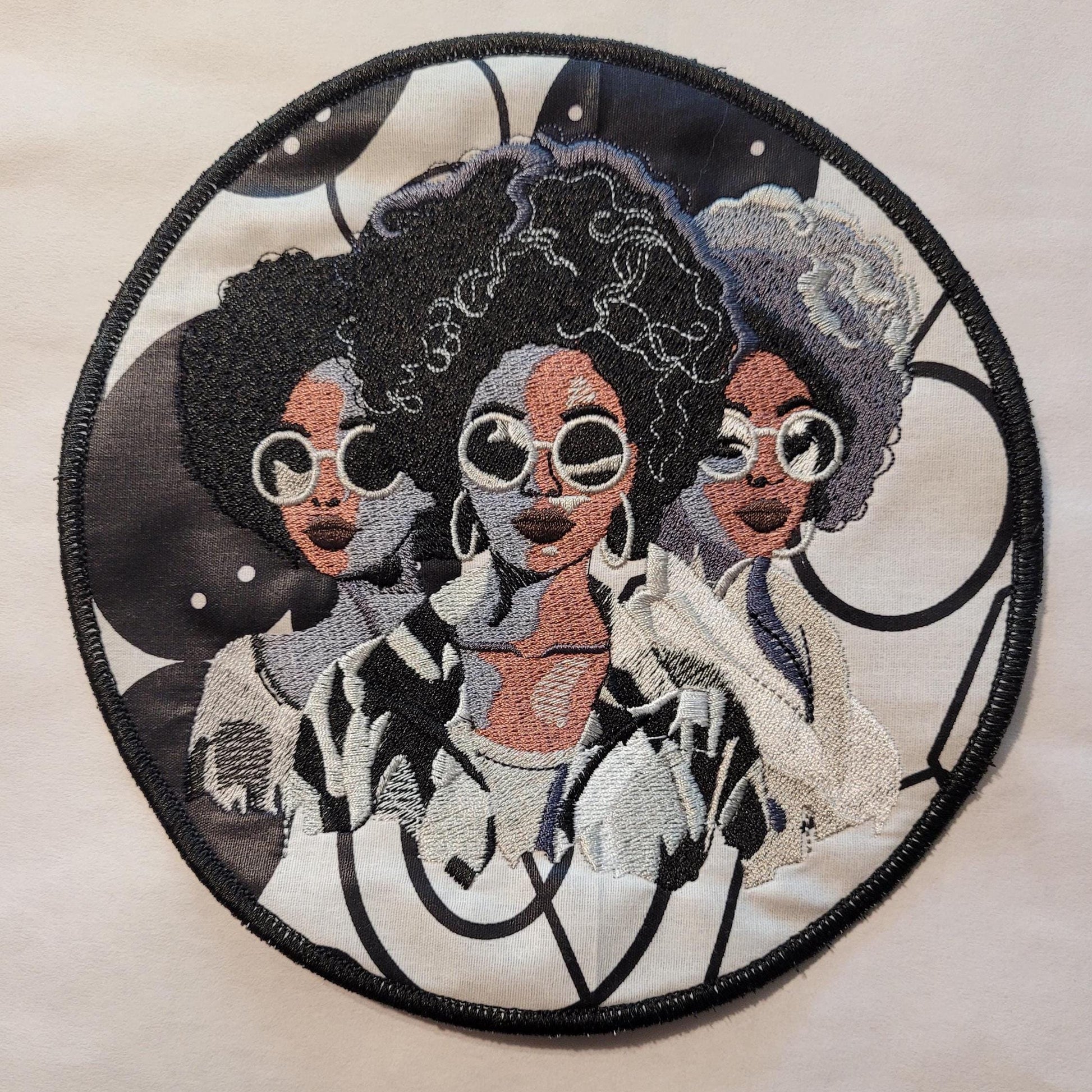 African American Black Sisters Patch, Abstract, Black Girl Magic, Afrocentric Patches, Afro Woman Sew-on Patch, Patches for the Culture