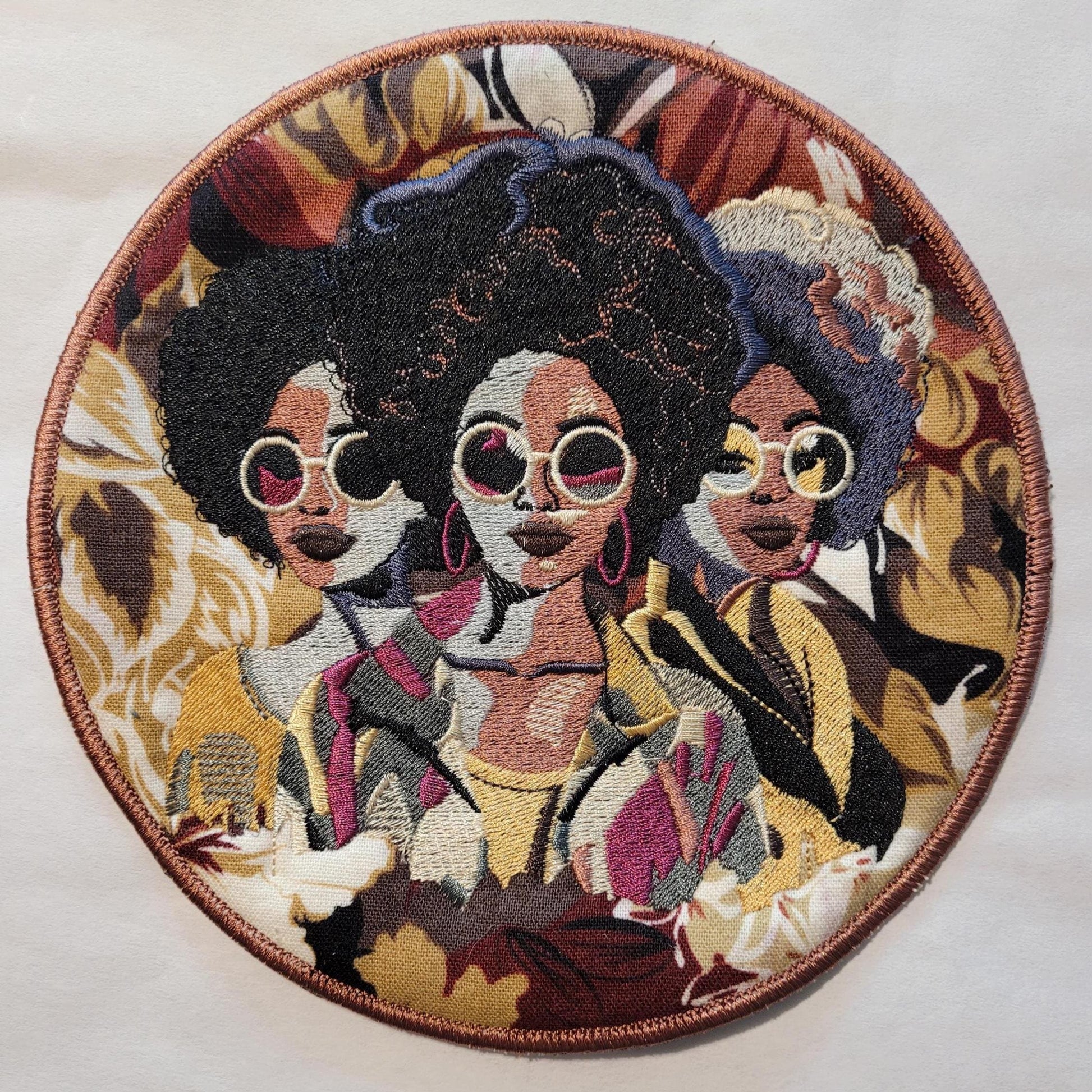 African American Black Sisters Patch, Abstract, Black Girl Magic, Afrocentric Patches, Afro Woman Sew-on Patch, Patches for the Culture