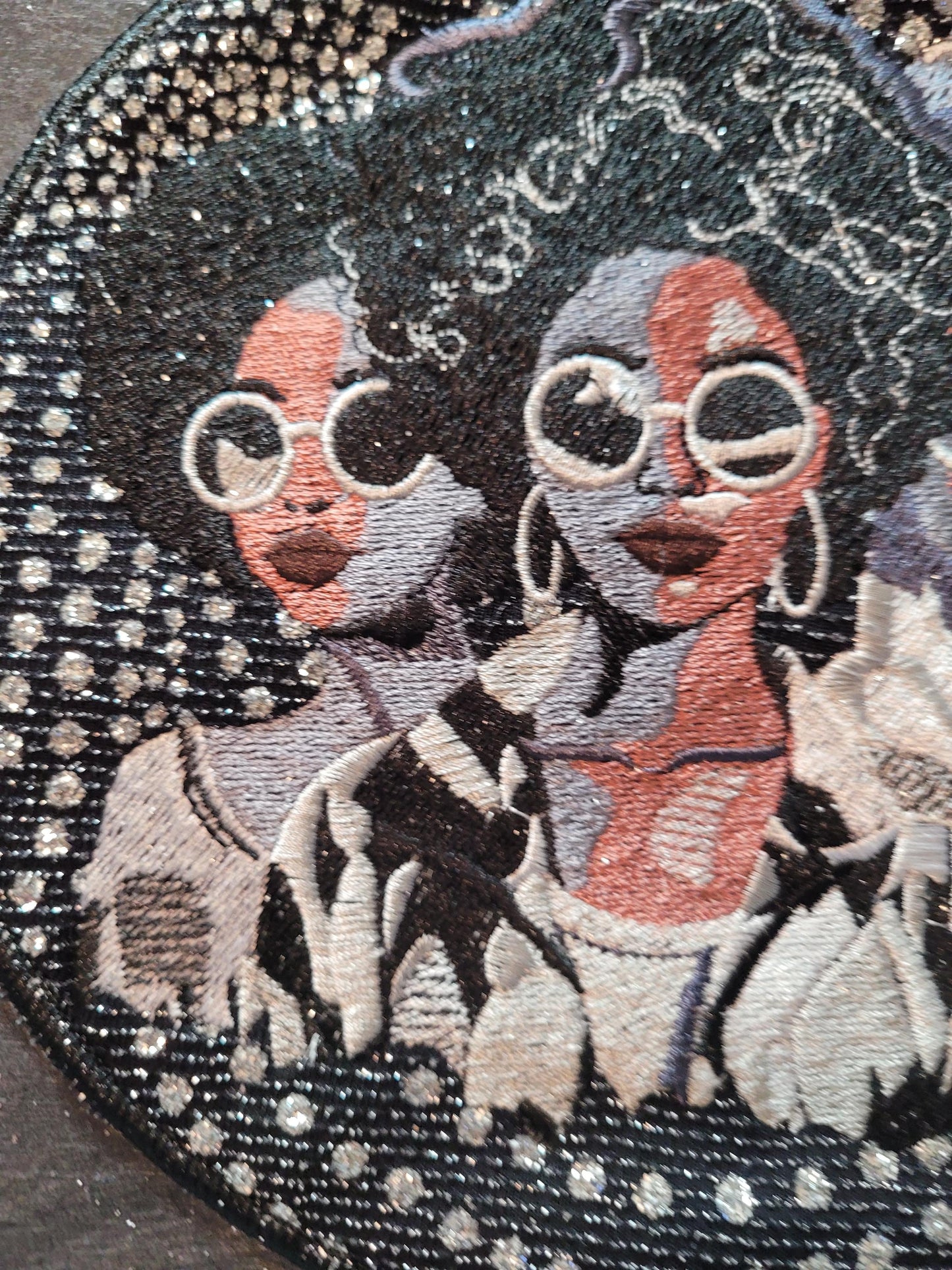 African American Black Sisters Patch, Abstract, Black Girl Magic, Afrocentric Patches, Afro Woman Sew-on Patch, Patches for the Culture