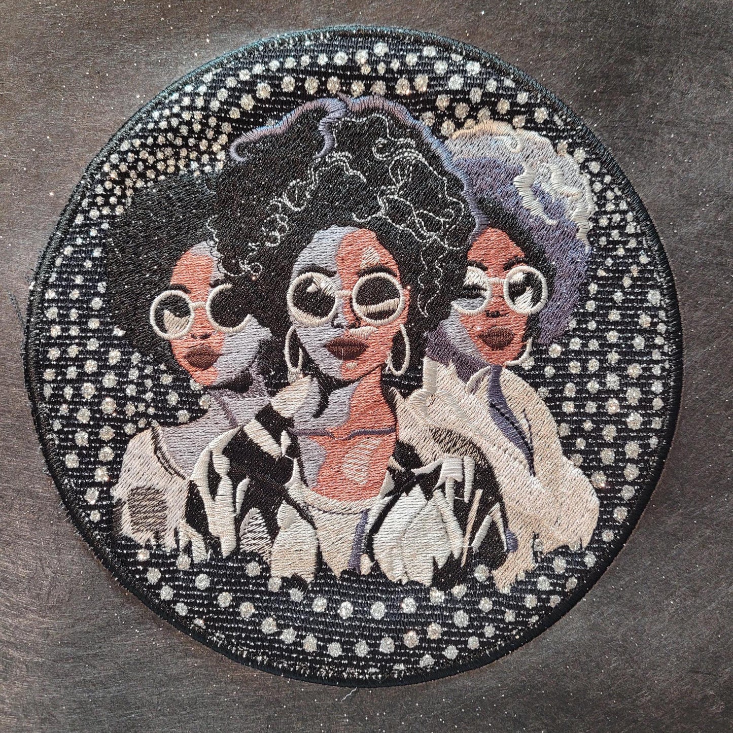 African American Black Sisters Patch, Abstract, Black Girl Magic, Afrocentric Patches, Afro Woman Sew-on Patch, Patches for the Culture
