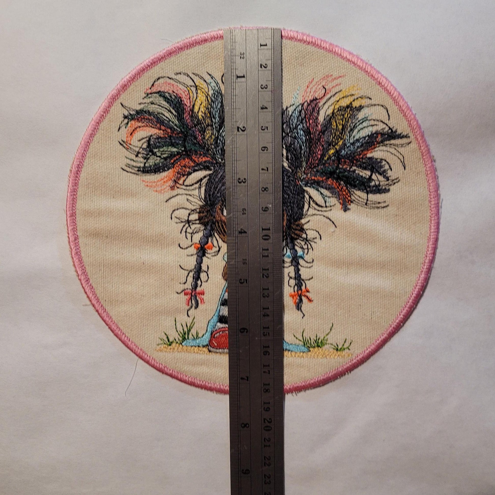 Whimsical Black Girl Iron-On Patch – Wild Hair & Wonder Expression