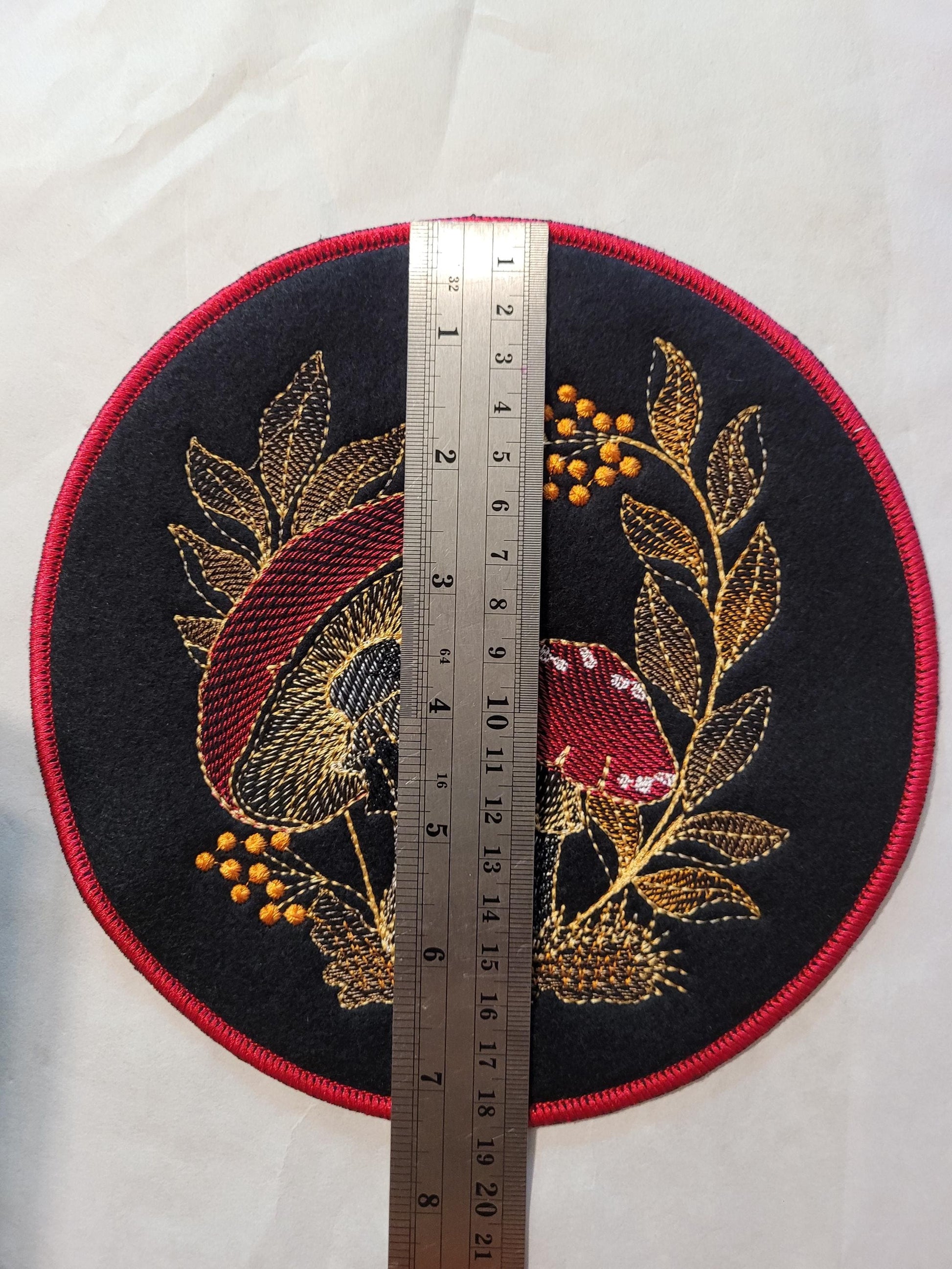 Mushroom Patch, Mushroom Embroidered Patch with Iron-on Placement Adhesive, Sew-on Applique,