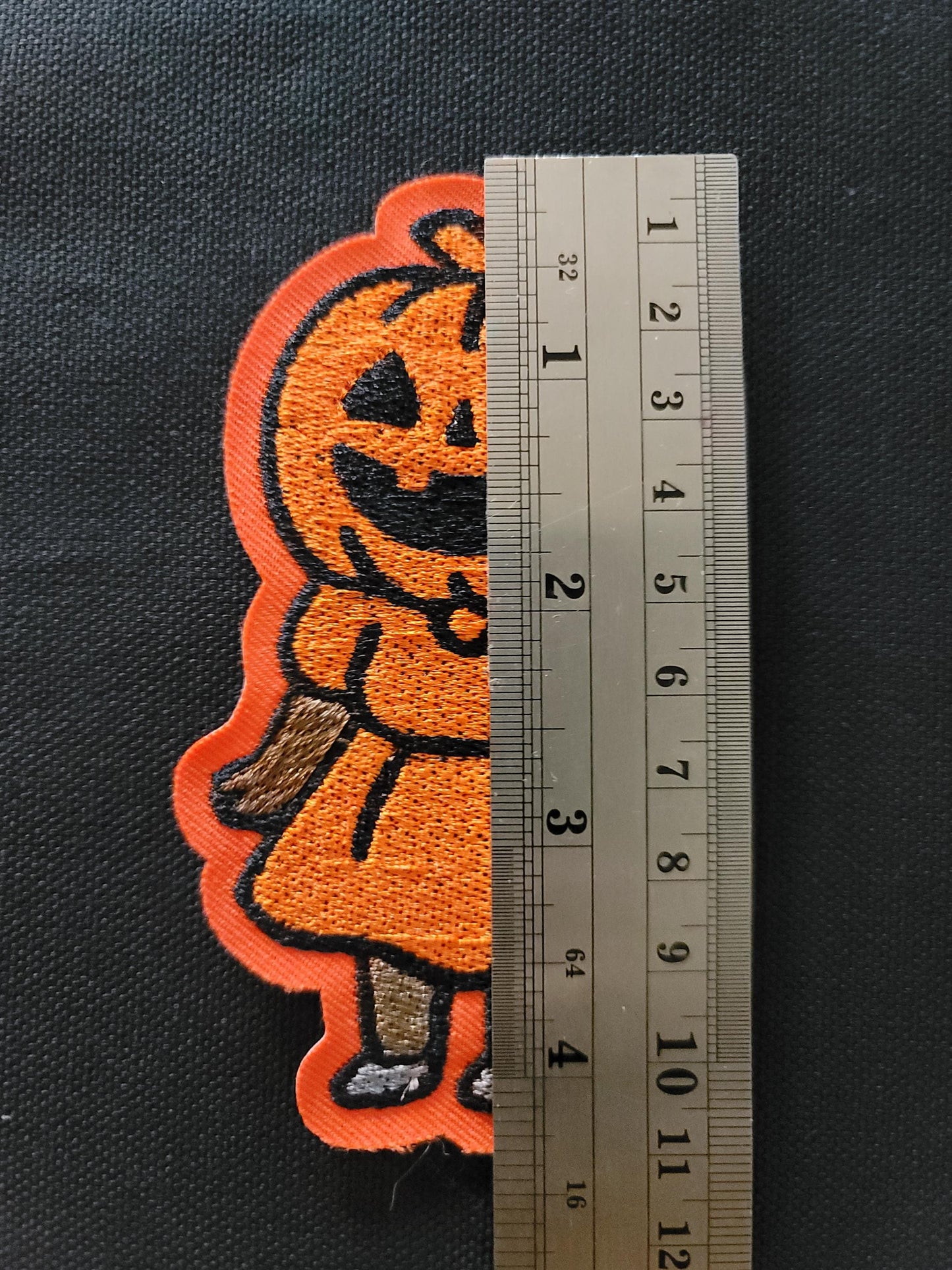 Black Girl, Pumpkin Halloween Embroidered Patch – Retro Cute Jack-O-Lantern Costume Iron On