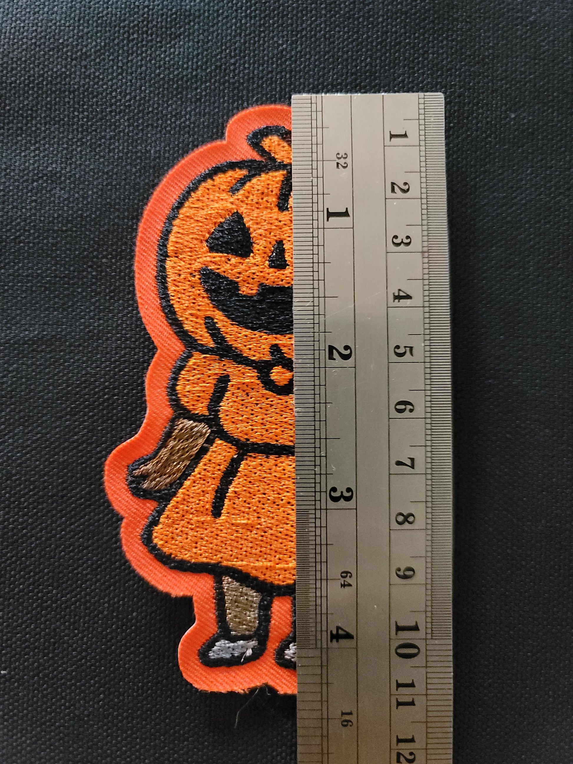 Black Girl, Pumpkin Halloween Embroidered Patch – Retro Cute Jack-O-Lantern Costume Iron On