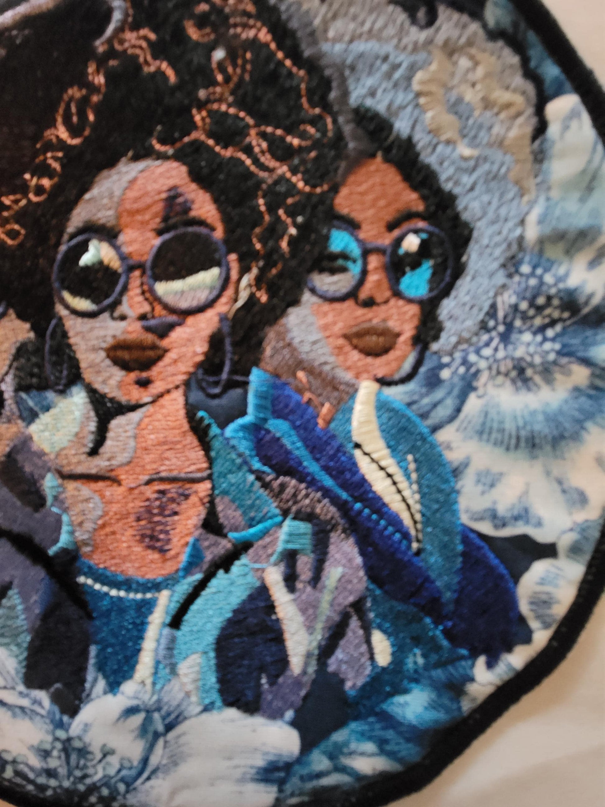 African American Black Sisters Patch, Abstract, Black Girl Magic, Afrocentric Patches, Afro Woman Sew-on Patch, Patches for the Culture