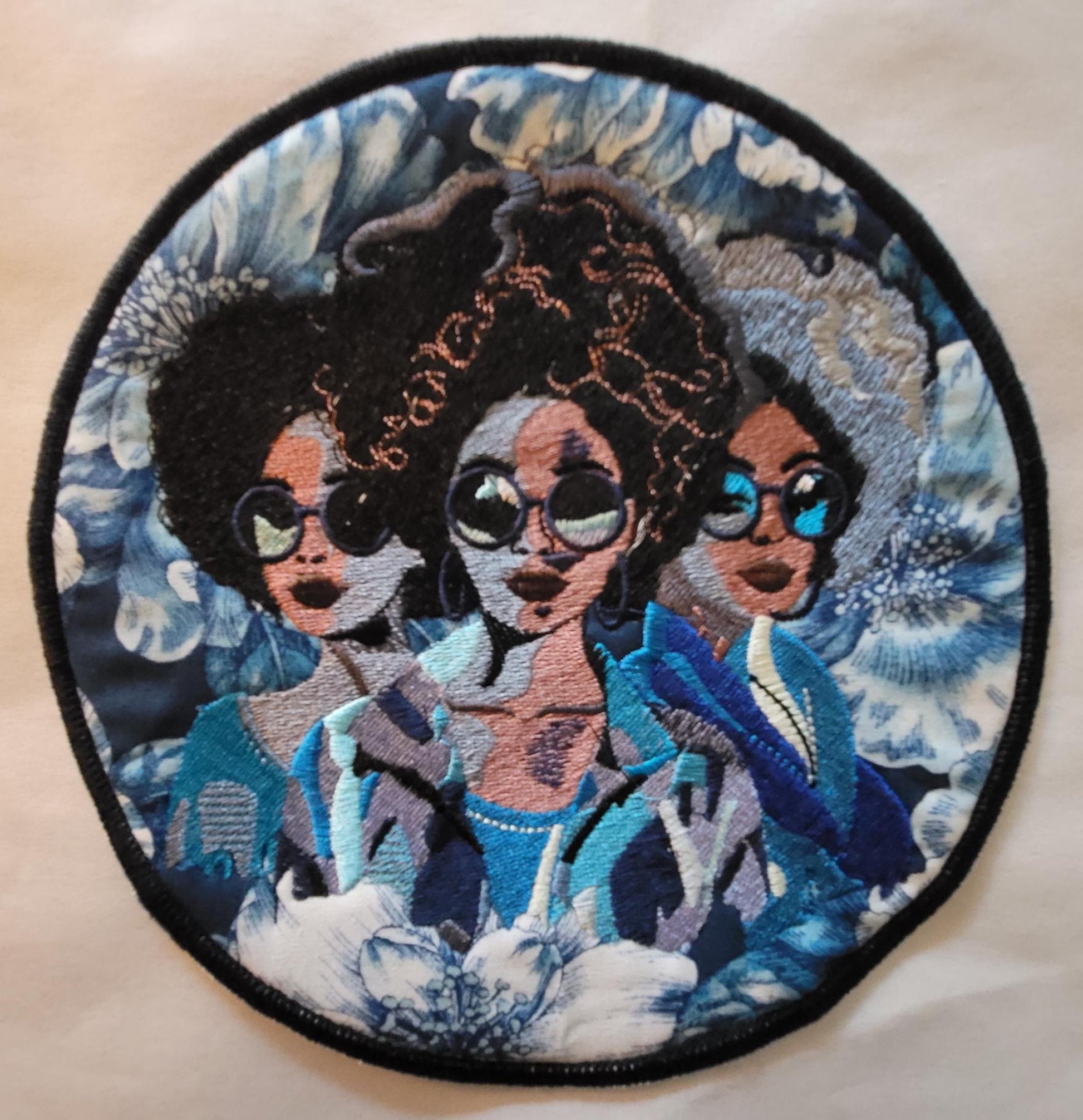 African American Black Sisters Patch, Abstract, Black Girl Magic, Afrocentric Patches, Afro Woman Sew-on Patch, Patches for the Culture
