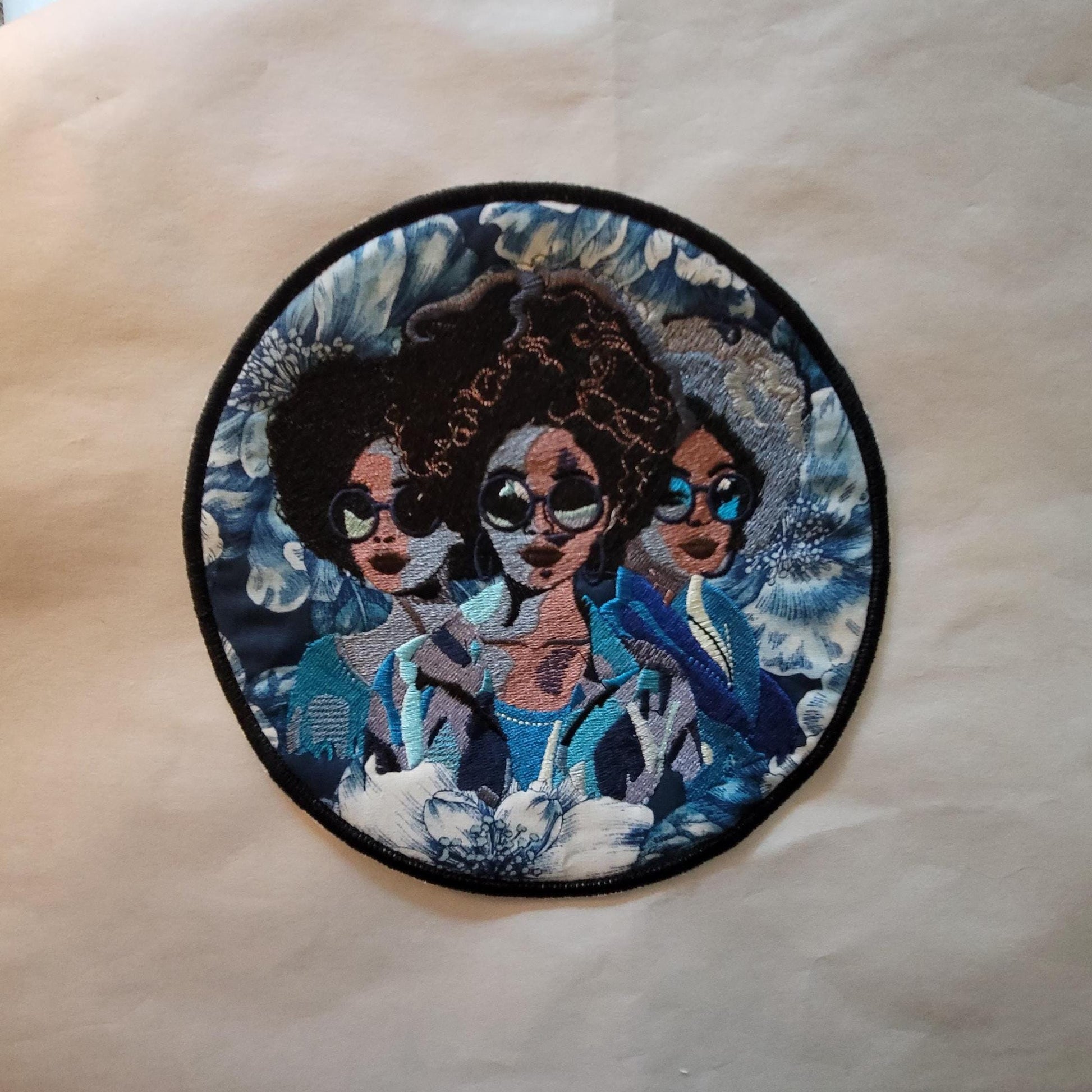 African American Black Sisters Patch, Abstract, Black Girl Magic, Afrocentric Patches, Afro Woman Sew-on Patch, Patches for the Culture