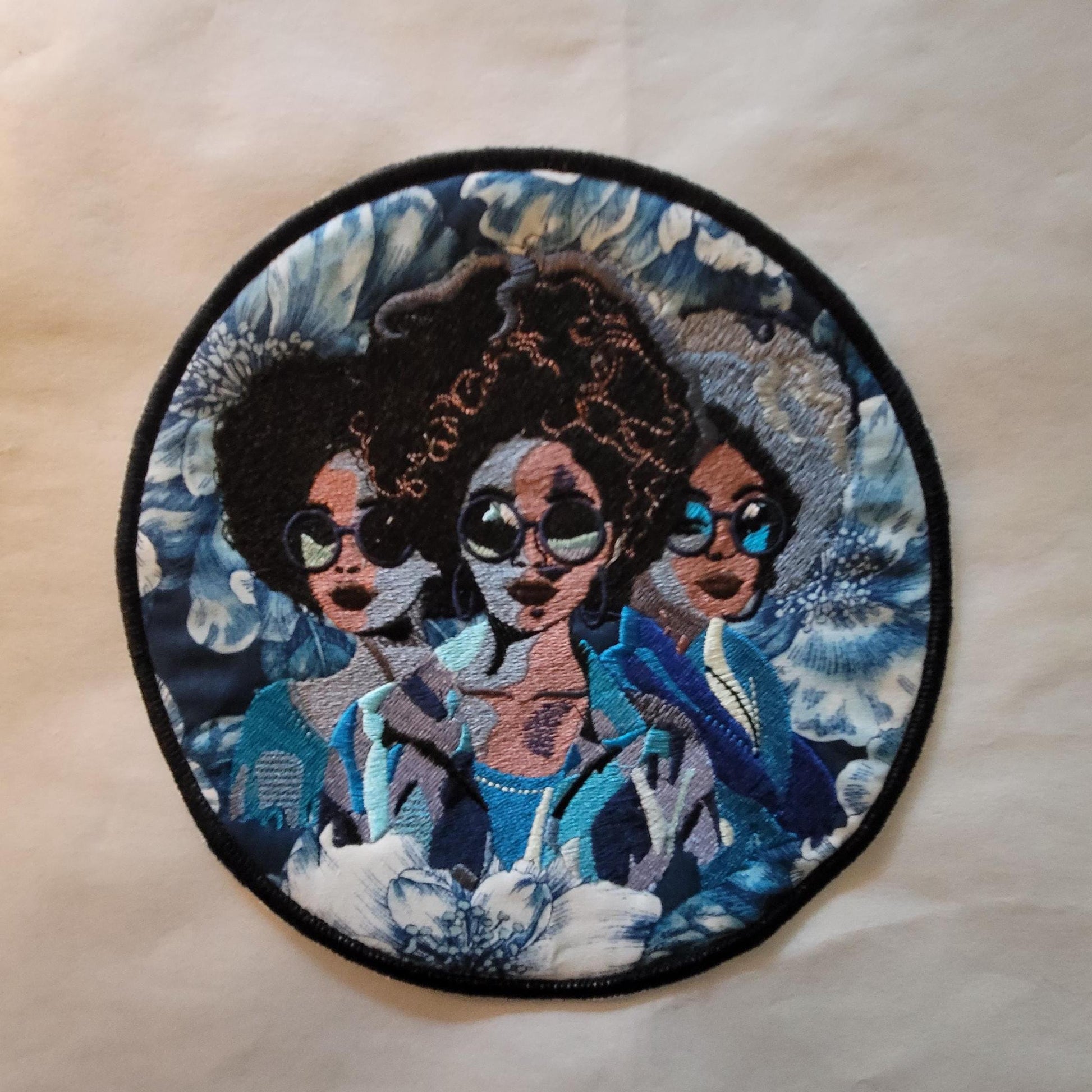 African American Black Sisters Patch, Abstract, Black Girl Magic, Afrocentric Patches, Afro Woman Sew-on Patch, Patches for the Culture