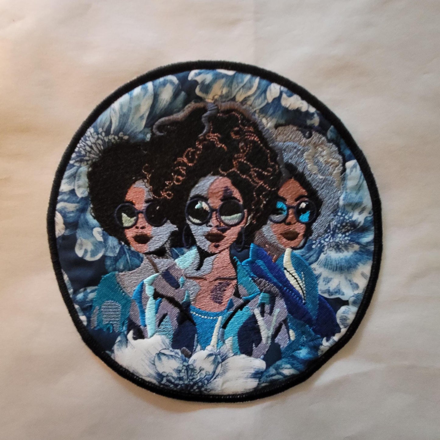 African American Black Sisters Patch, Abstract, Black Girl Magic, Afrocentric Patches, Afro Woman Sew-on Patch, Patches for the Culture