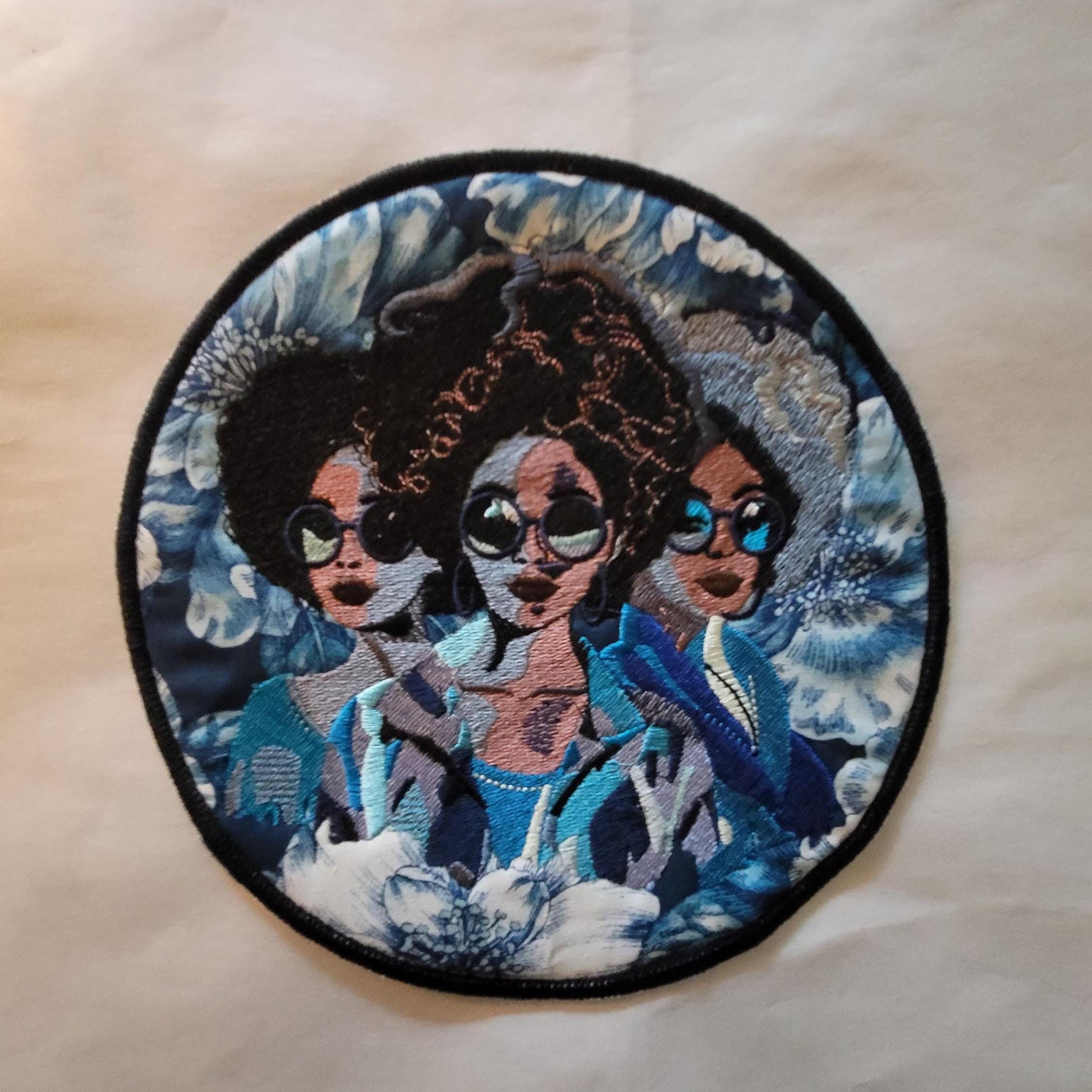 African American Black Sisters Patch, Abstract, Black Girl Magic, Afrocentric Patches, Afro Woman Sew-on Patch, Patches for the Culture