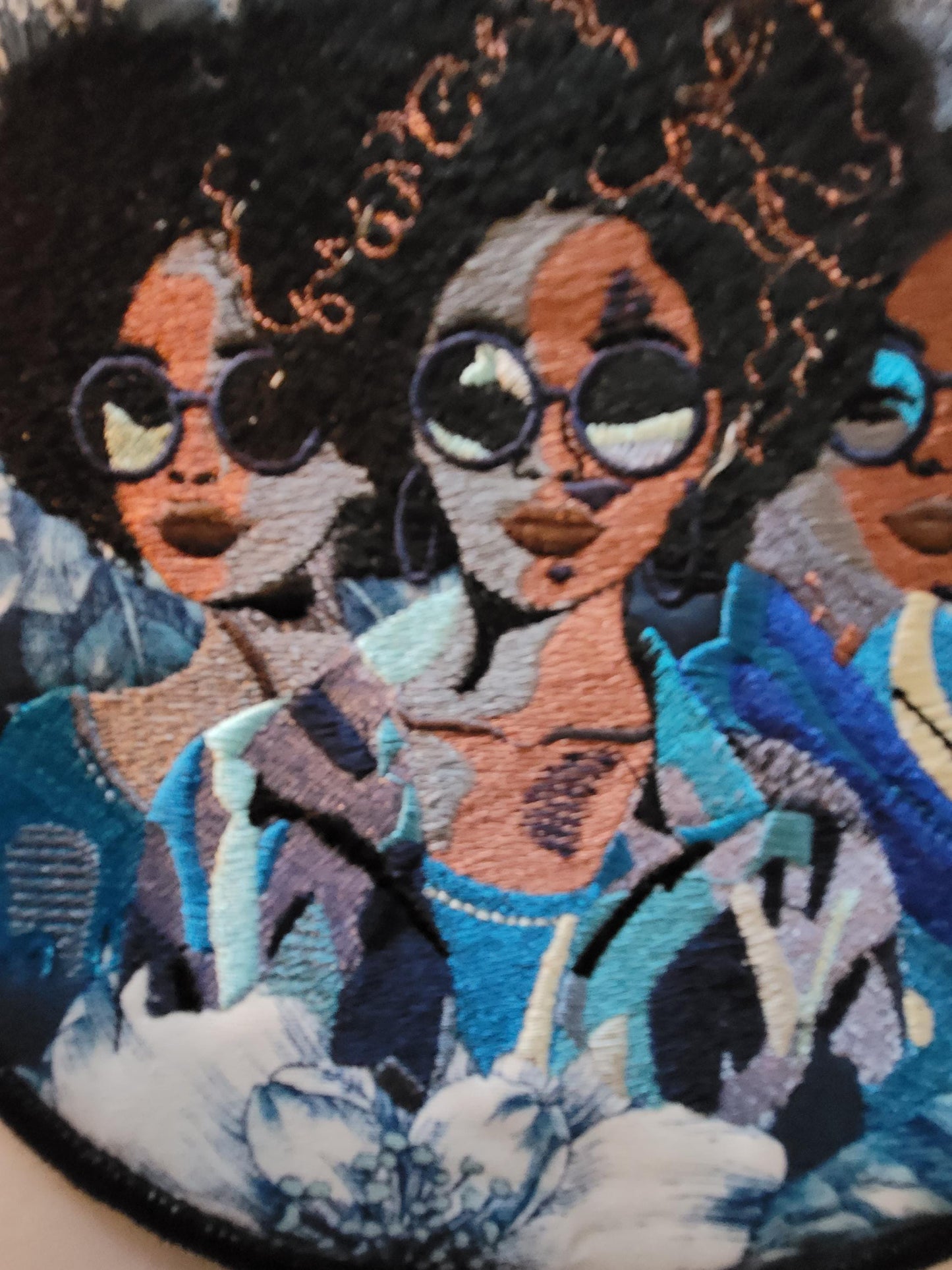 African American Black Sisters Patch, Abstract, Black Girl Magic, Afrocentric Patches, Afro Woman Sew-on Patch, Patches for the Culture