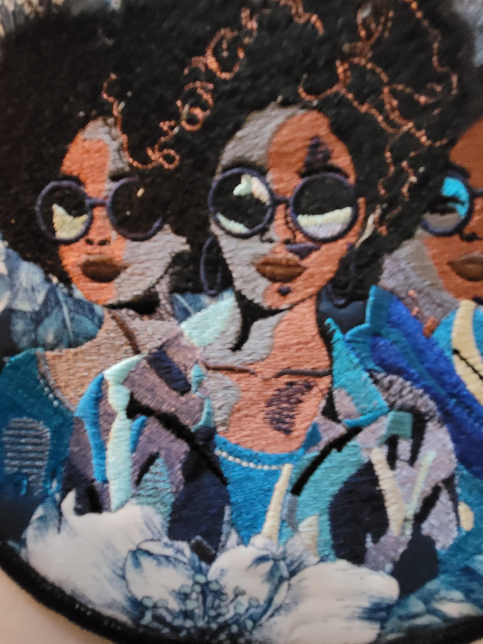 African American Black Sisters Patch, Abstract, Black Girl Magic, Afrocentric Patches, Afro Woman Sew-on Patch, Patches for the Culture