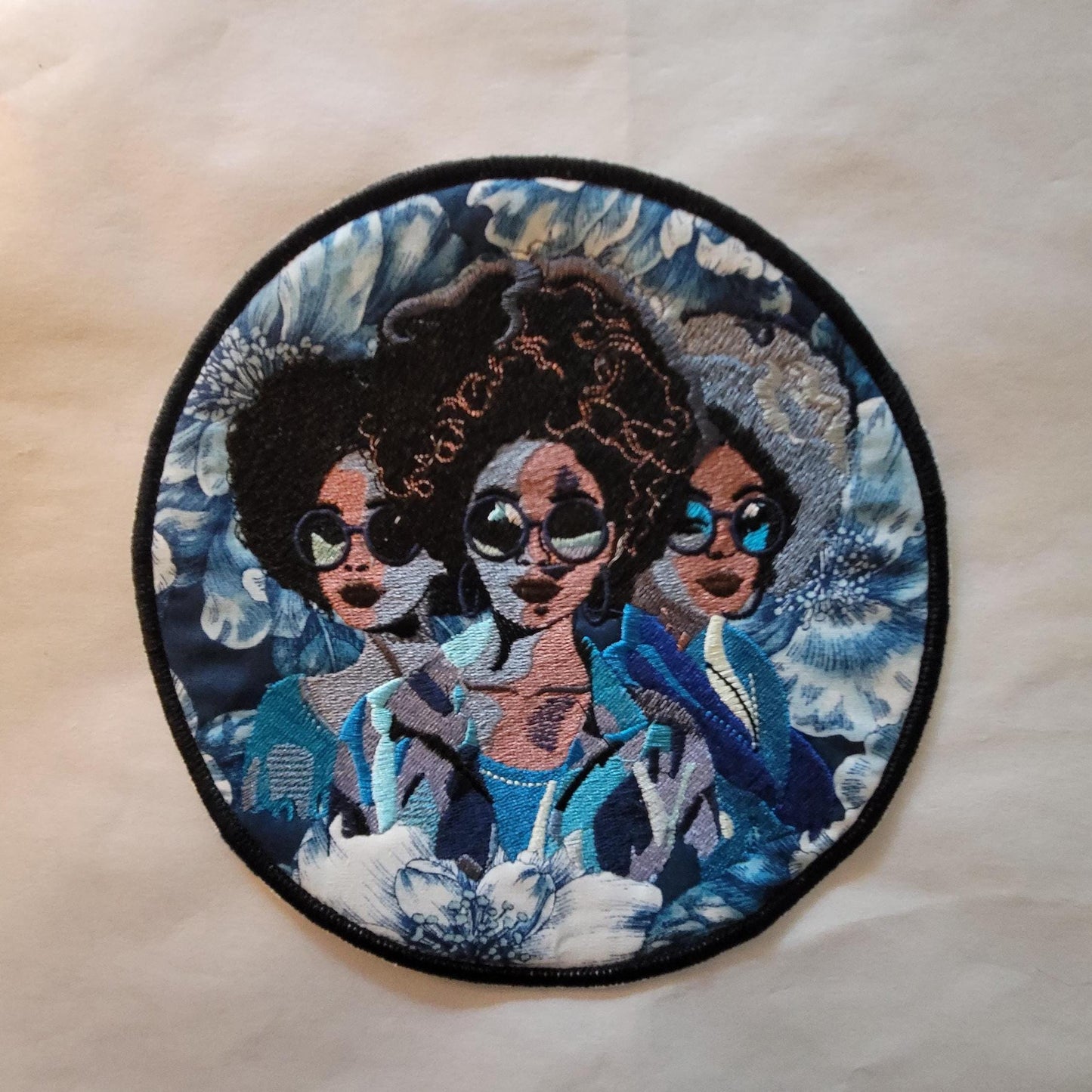 African American Black Sisters Patch, Abstract, Black Girl Magic, Afrocentric Patches, Afro Woman Sew-on Patch, Patches for the Culture