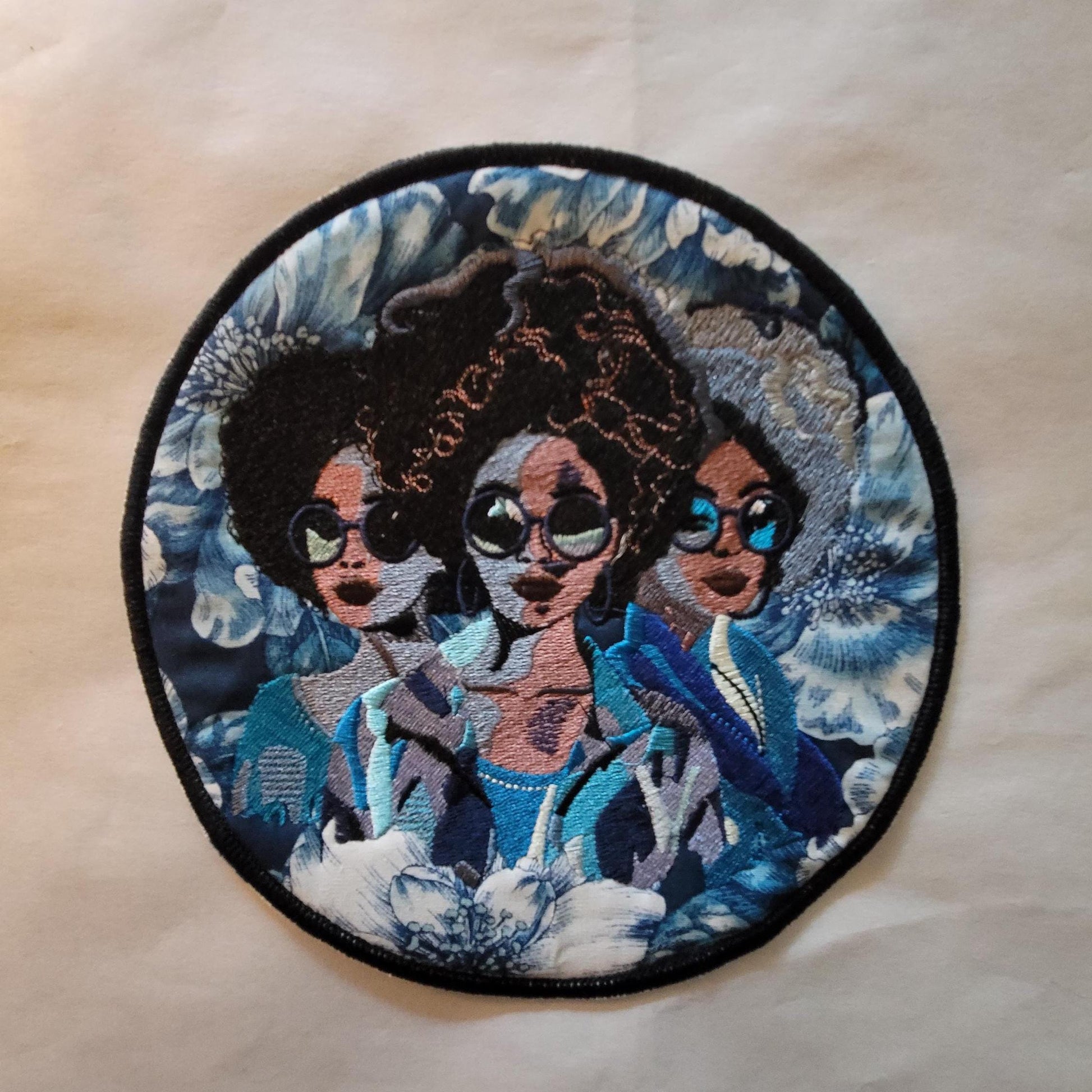 African American Black Sisters Patch, Abstract, Black Girl Magic, Afrocentric Patches, Afro Woman Sew-on Patch, Patches for the Culture