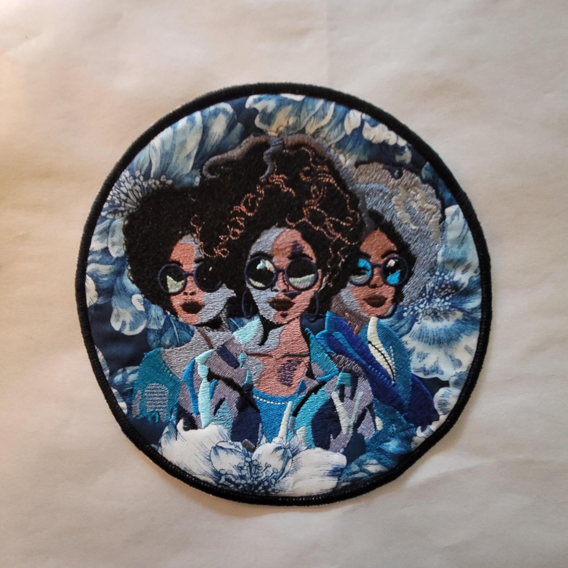 African American Black Sisters Patch, Abstract, Black Girl Magic, Afrocentric Patches, Afro Woman Sew-on Patch, Patches for the Culture